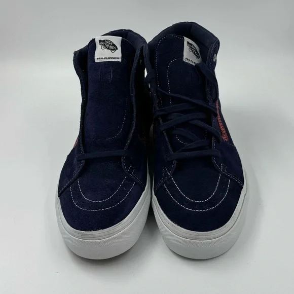 Vans Navy sk8 Hi Sneakers with Red Accents men’s size 11 - Picture 2 of 6